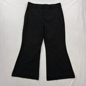 Madwell Pants Crop Flare Wool Blend Career Trousers Black Womens Size 10‎